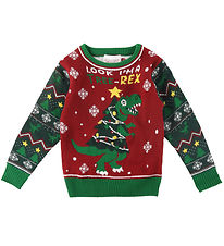 Jule-Sweaters Bluse m. Lys - The Tree-REX Sweater - Rød/Grøn Jule-Sweaters Bluse m. Lys - The Tree-REX Sweater - Rød/Grøn