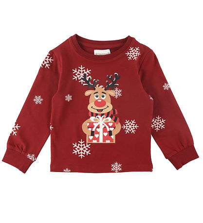 Jule-Sweaters Pyjama Set - Rudolf's Cute Pajama Set - Red