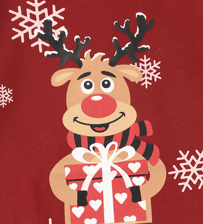Jule-Sweaters Pyjama Set - Rudolf's Cute Pajama Set - Red