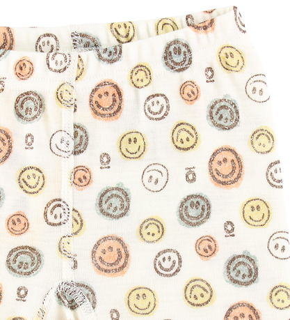 Katvig Leggings - Uld - Hvid m. Smiley Katvig Leggings - Uld - Hvid m. Smiley