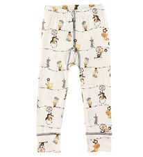 Katvig Leggings - Bambus - Hvid m. Cirkusprint Katvig Leggings - Bambus - Hvid m. Cirkusprint