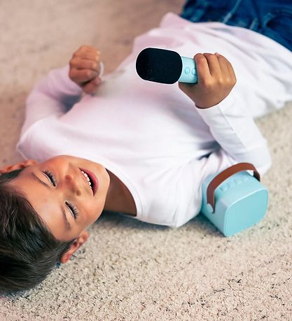 Lalarma Højtaler m. Mikrofon - Trådløs - Karaoke - Gul Lalarma Højtaler m. Mikrofon - Trådløs - Karaoke - Gul