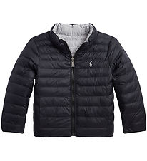 Polo Ralph Lauren Dynejakke - Vendbar - Sort/Grå Polo Ralph Lauren Dynejakke - Vendbar - Sort/Grå