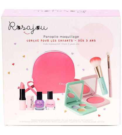 Rosajou Sminkesæt - Blush/Læbestift/Neglelak m.m. - 9 Dele