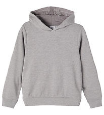 Name It Hættetrøje - Noos - NkfNasweat - Grey Melange Name It Hættetrøje - Noos - NkfNasweat - Grey Melange
