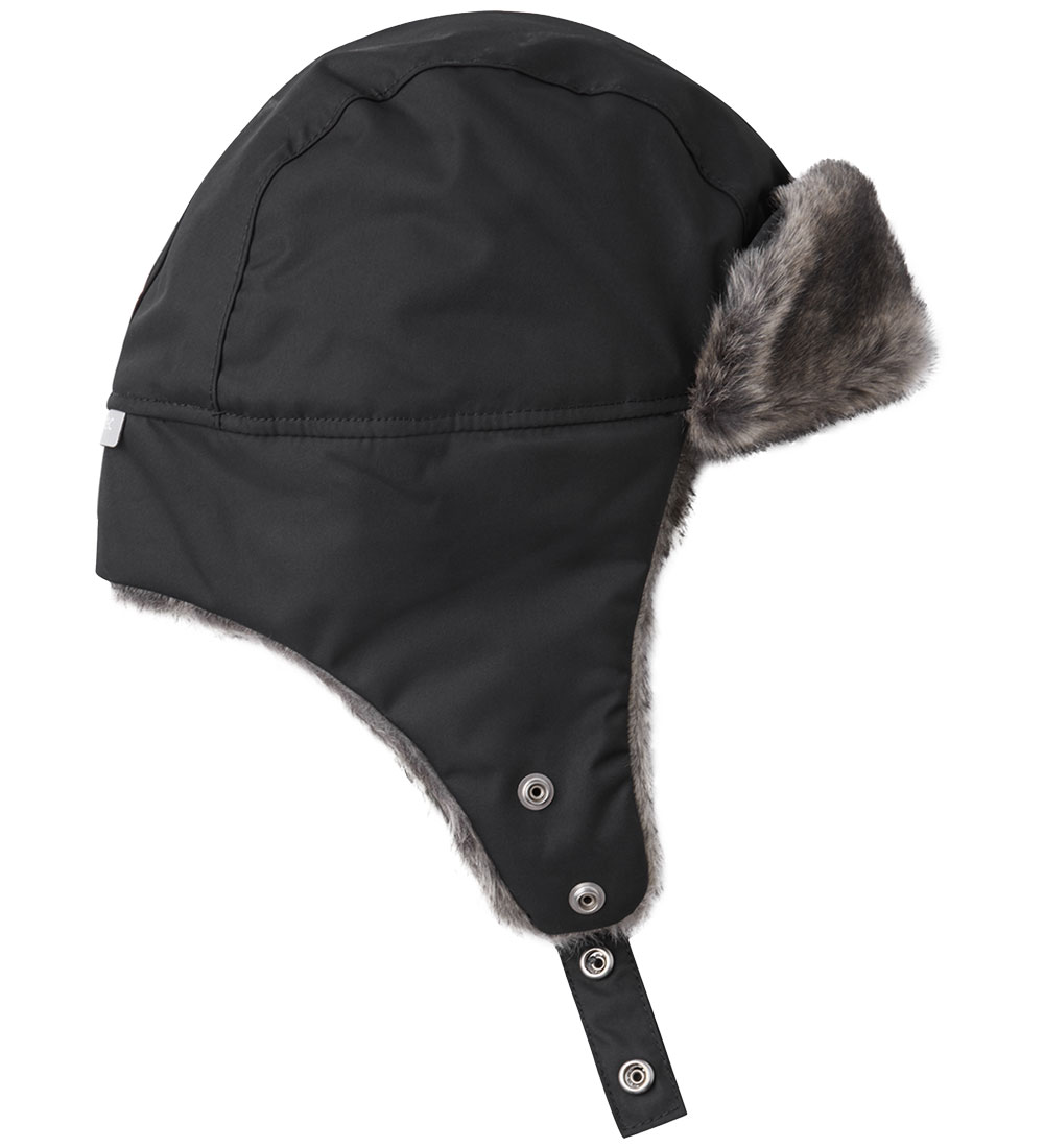 Reima Mütze - Ilves - Schwarz m. Kunstpelz - Reima - 50 cm - Mützen