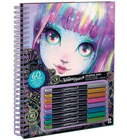 Livre de Coloriage av. Marqueurs Magiques Nebulous Stars - Noir  Livre de Coloriage av. Marqueurs Magiques Nebulous Stars - Noir