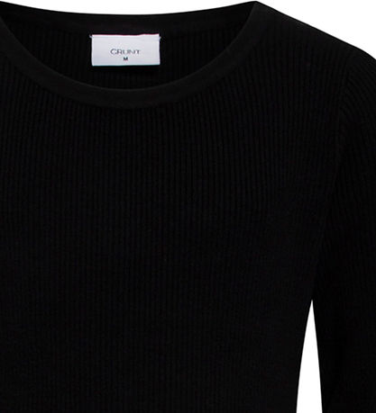 Grunt Kjole - Rib - Viskose - Monnicken - Sort Grunt Kjole - Rib - Viskose - Monnicken - Sort