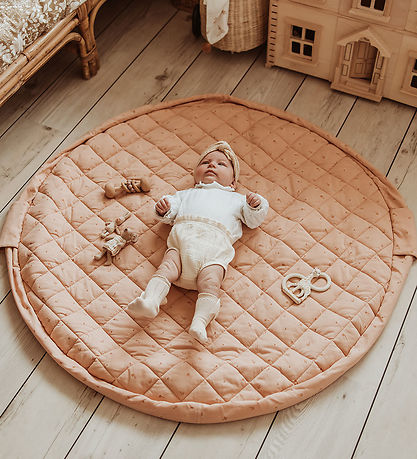 Play&Go Legetøjstæppe - Ø120 - Soft Organic - Fleuri Play&Go Legetøjstæppe - Ø120 - Soft Organic - Fleuri