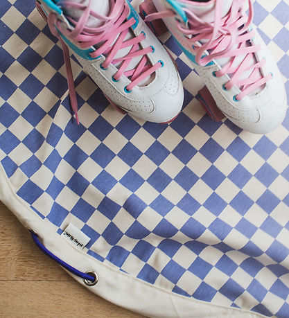 Play&Go Legetøjstæppe - Ø140 cm - Vichy Purple Play&Go Legetøjstæppe - Ø140 cm - Vichy Purple