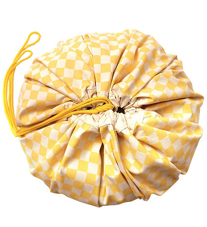 Play&Go Legetøjstæppe - Ø140 cm - Vichy Yellow Play&Go Legetøjstæppe - Ø140 cm - Vichy Yellow