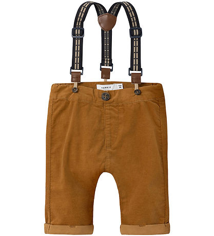 Name It Fløjlsbukser m. Seler - NbmBen - Bone Brown Name It Fløjlsbukser m. Seler - NbmBen - Bone Brown