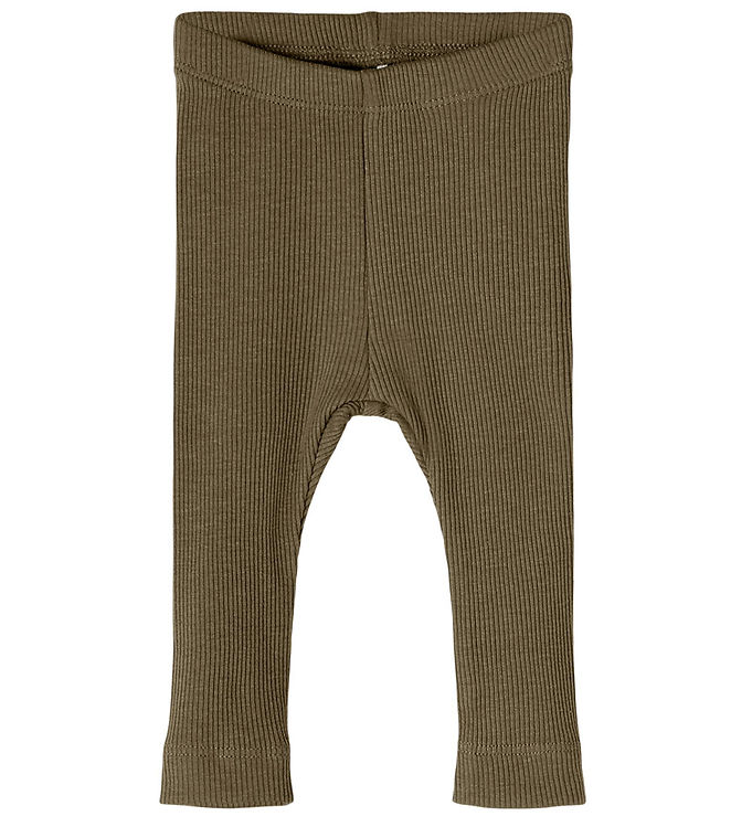 Name It Leggings - Noos - Rib - NbnKab - Dusty Olive billede