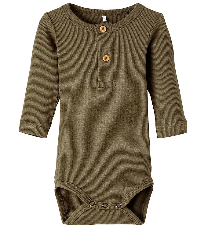 Name It Body l/æ - Noos - Rib - NbmKab - Dusty Olive billede