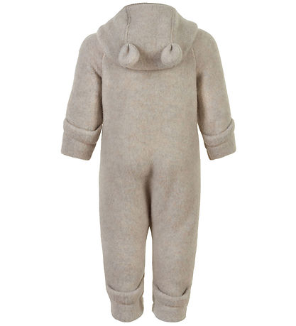 Mikk-Line Køredragt m. Hætte - Uld - Melange Offwhite Mikk-Line Køredragt m. Hætte - Uld - Melange Offwhite