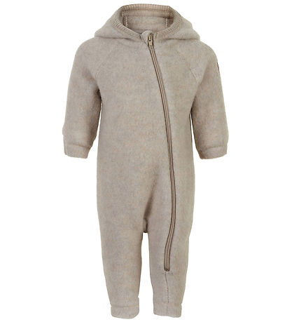 Mikk-Line Køredragt m. Hætte - Uld - Melange Offwhite Mikk-Line Køredragt m. Hætte - Uld - Melange Offwhite