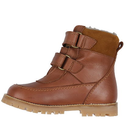 Pom Pom Vinterstøvler m. For - Velcro Boot Tex - Dark Camel