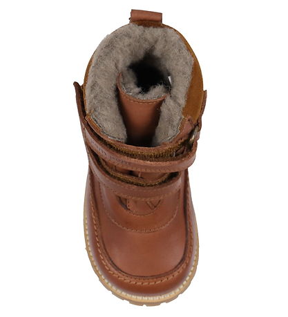 Pom Pom Vinterstøvler m. For - Velcro Boot Tex - Dark Camel Pom Pom Vinterstøvler m. For - Velcro Boot Tex - Dark Camel