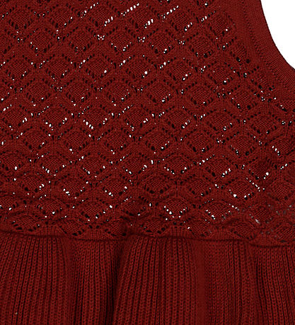 Müsli Vest - Knit Scallop - Russet m. Hulmønster
