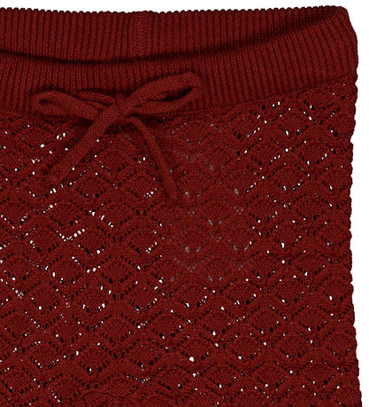 Müsli Bukser - Knit Scallop - Russet m. Hulmønster