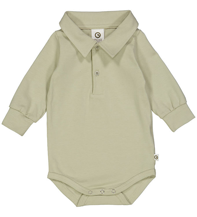 Müsli Skjortebody l/æ - Cozy Me - Desert Green