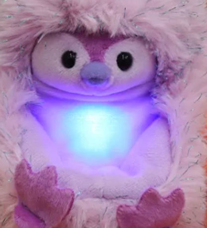 Curlimals Bamse m. Lyd og Bevægelse - 14 cm - Glow Penguin