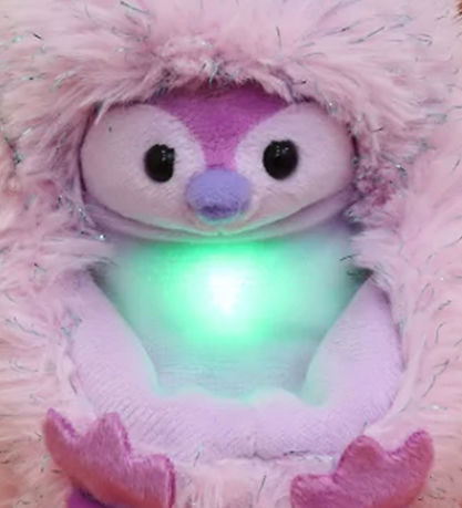 Curlimals Bamse m. Lyd og Bevægelse - 14 cm - Glow Penguin