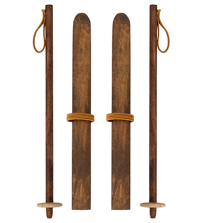 Maileg Miniature Ski og Skistave - Mor & Far Mus - Træ