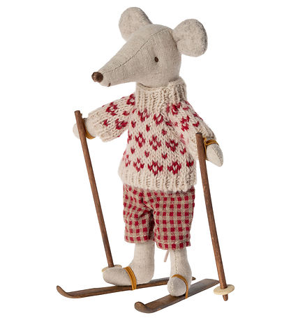 Maileg Miniature Ski og Skistave - Mor & Far Mus - Træ