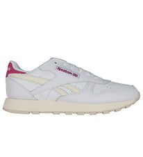Reebok Sko - Classic Leather - Running - Hvid/Pink Reebok Sko - Classic Leather - Running - Hvid/Pink