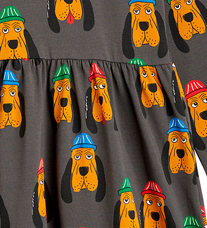 Mini Rodini Kjole - Bloodhound - Grå