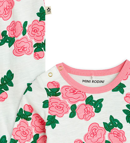 Mini Rodini Sæt - Body/Bukser - Roses - Pink