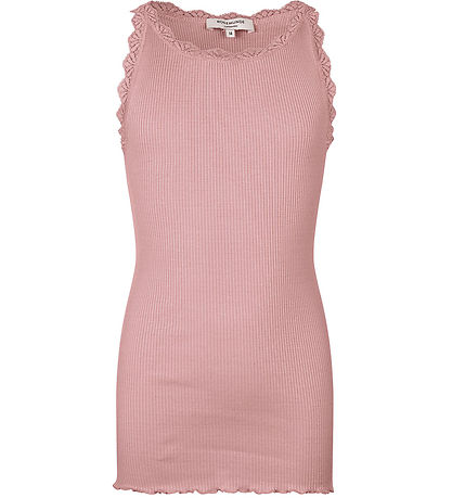 Rosemunde Top - Silke/Bomuld - Woodrose m. Blonder Rosemunde Top - Silke/Bomuld - Woodrose m. Blonder