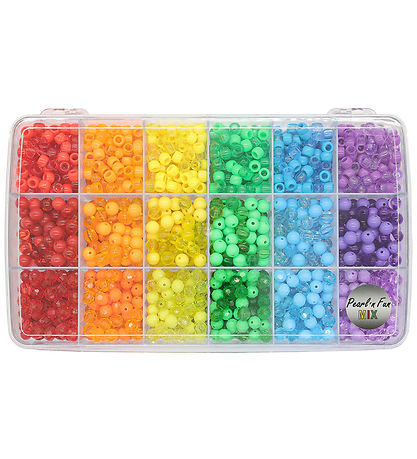 Pearl N Fun Perler - Smykkesæt - Regnbuefarvet Pearl N Fun Perler - Smykkesæt - Regnbuefarvet