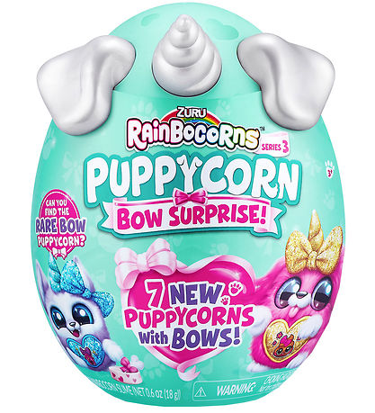 Rainbocorns Surprise - 7 Dele - 18 cm - Puppycorn Bow  Rainbocorns Surprise - 7 Dele - 18 cm - Puppycorn Bow