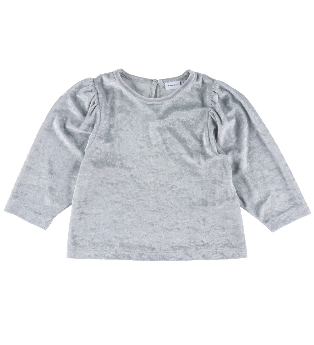 Name It Bluse - Velours - NkfSola - nasses Wetter - Name It - 9-10 Jahre (134-140) - Blusen