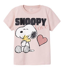 Name It T-shirt - Noos - Snoopy - NkfNanni - Sepia Rose w. Print Name It T-shirt - Noos - Snoopy - NkfNanni - Sepia Rose w. Print