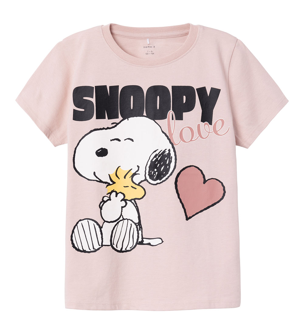 Name It T-Shirt - Noos - Snoopy - NkfNanni - Sepia Rose m. Print - Name It - 3 jaar (98) - T-Shirts