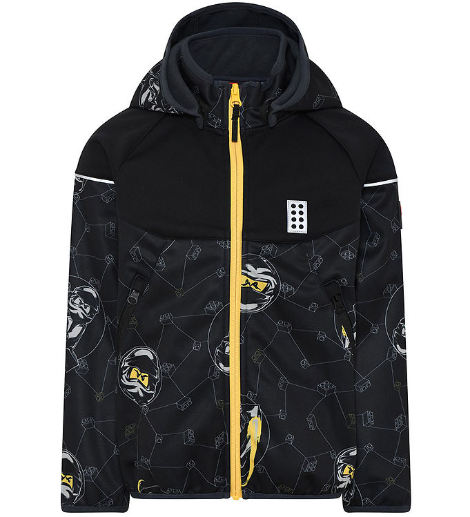 LEGOÂ® Ninjago Softshelljakke - LWStorm 602 - Sort m. Print