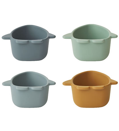 Liewood Skåle - Silikone - 4-pak - Malene - Space Blue Multi Mix