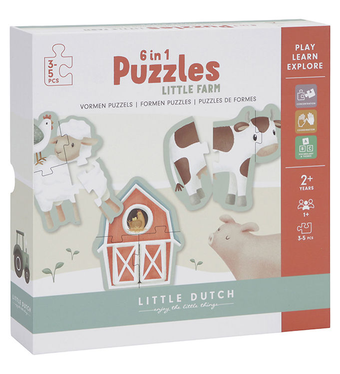 Little Dutch Puslespil - 6-i-1 - Little Farm