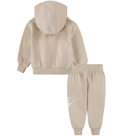 Nike Sweatsæt - Sanddrift m. Hvid Nike Sweatsæt - Sanddrift m. Hvid