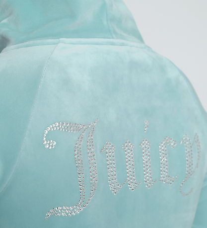 Juicy Couture Cardigan - Cropped - Madison - Velour - Blue Surf  Juicy Couture Cardigan - Cropped - Madison - Velour - Blue Surf