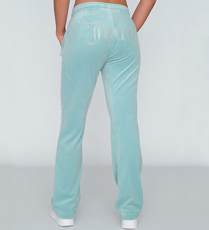 Juicy Couture Velurbukser - Blue Surf m. Similisten Juicy Couture Velurbukser - Blue Surf m. Similisten