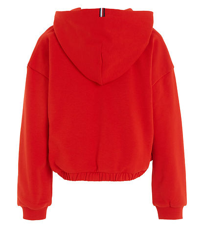 Tommy Hilfiger Hættetrøje - Hilfiger Script - Fierce Red