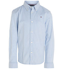 Tommy Hilfiger Skjorte - Flex Ithaca - Copenhagen Blue/White Tommy Hilfiger Skjorte - Flex Ithaca - Copenhagen Blue/White