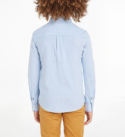 Tommy Hilfiger Skjorte - Flex Ithaca - Copenhagen Blue/White Tommy Hilfiger Skjorte - Flex Ithaca - Copenhagen Blue/White