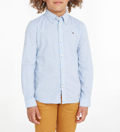 Tommy Hilfiger Skjorte - Flex Ithaca - Copenhagen Blue/White Tommy Hilfiger Skjorte - Flex Ithaca - Copenhagen Blue/White