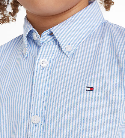 Tommy Hilfiger Skjorte - Flex Ithaca - Copenhagen Blue/White Tommy Hilfiger Skjorte - Flex Ithaca - Copenhagen Blue/White