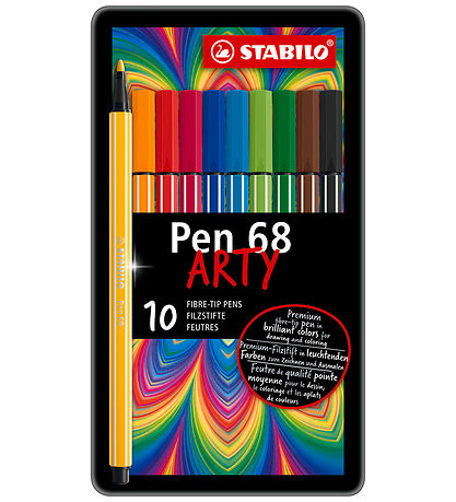 Stabilo Tuscher - Pen 68 Arty - 10 stk. - Multifarvet Stabilo Tuscher - Pen 68 Arty - 10 stk. - Multifarvet